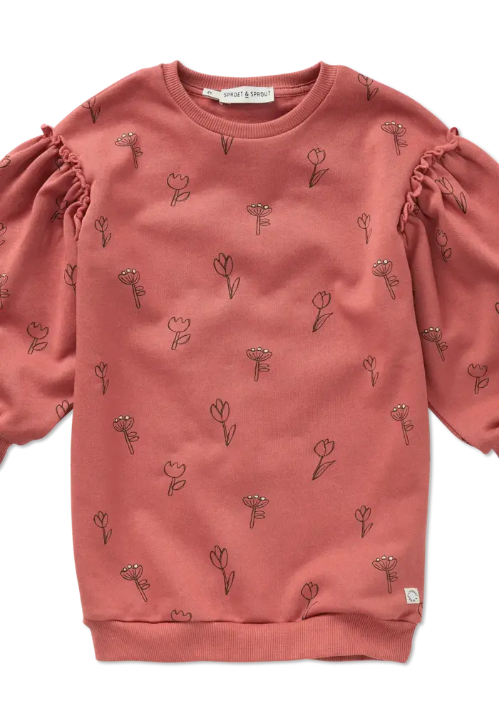 Sproet & Sprout Loose dress tullips print