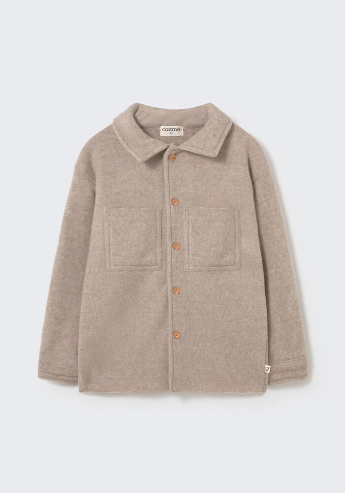 My Little Cozmo soft bamboo overshirt stone