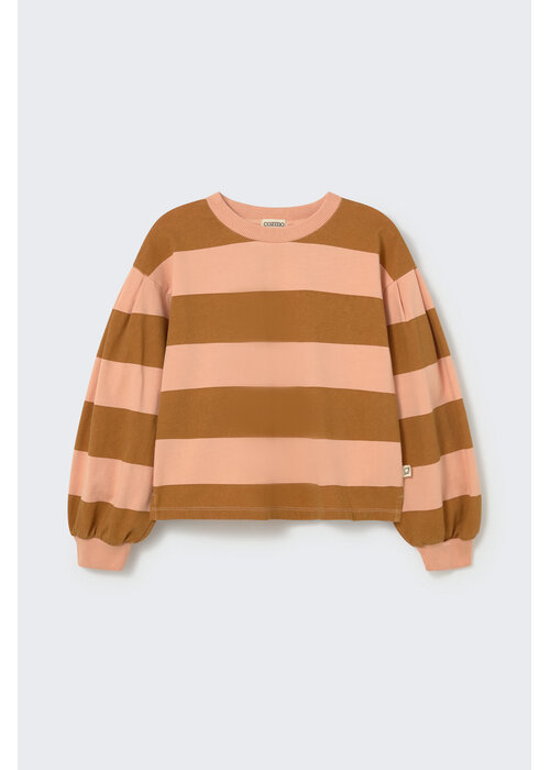 Cozmo Cozmo rugby striped jersey top petal