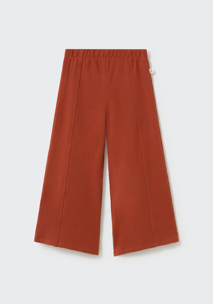 My Little Cozmo brushed soft knit wide-leg pants ginger