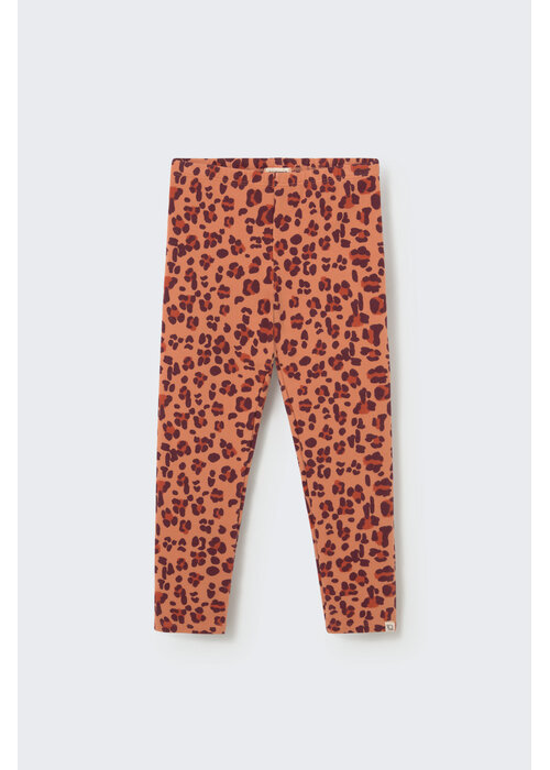 Cozmo Cozmo brushed animal print fleece leggings pink siena
