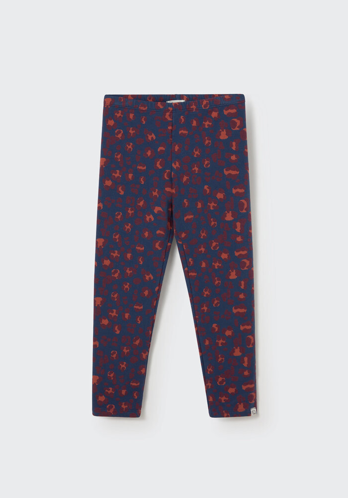 My Little Cozmo brushed animal print fleece leggings navy