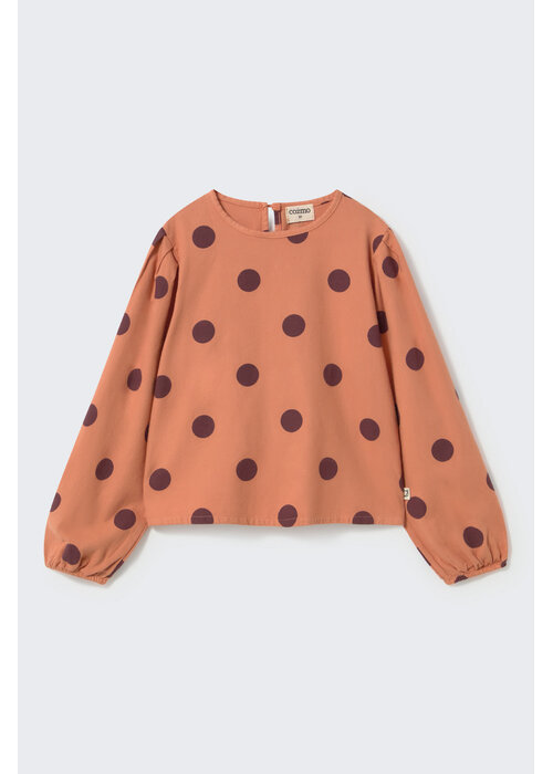 Cozmo Cozmo polka dot flannel blouse pink siena