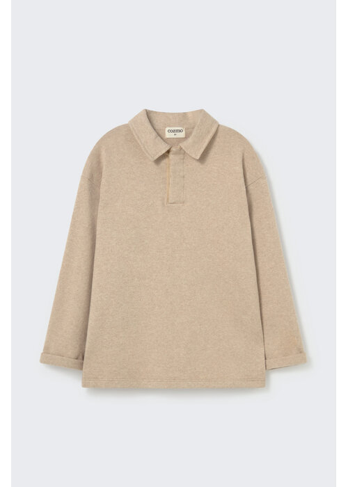 Cozmo Cozmo brushed soft knit sweater stone