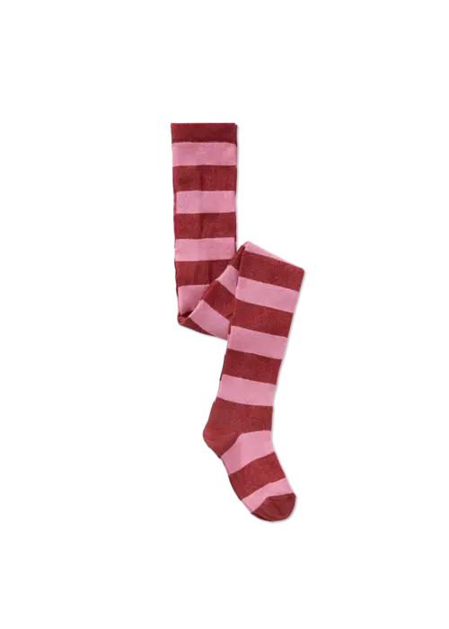 Sproet & Sprout Sproet & Sprout Tights stripes garnet