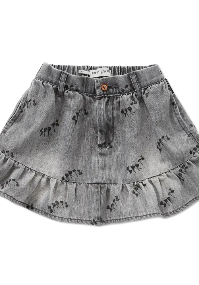Sproet & Sprout Grey denim skirt