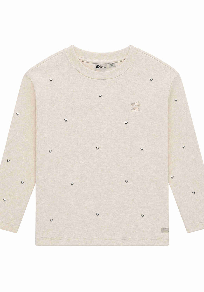 Daily Seven T-shirt Longsleeve Studs Mother of Pearl