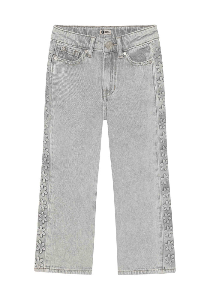 Daily Seven Denim Wide Fit Embossing Light Grey Denim