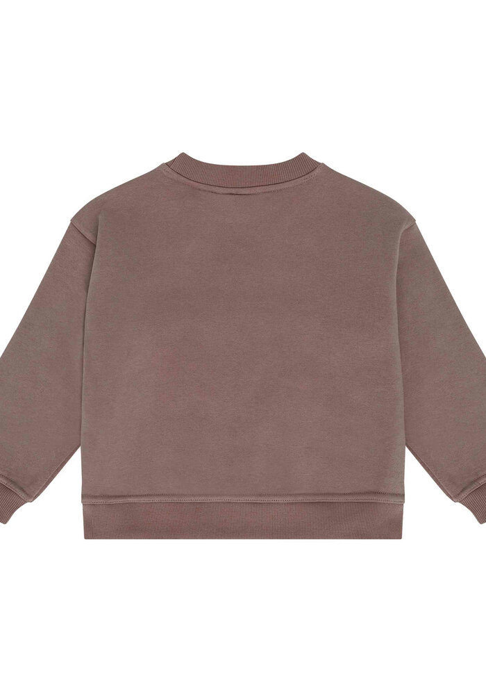 Daily Seven Oversized Sweater Print Almond Brown