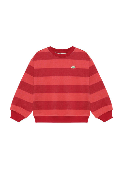 Daily seven Daily Seven Oversized Sweater Big Stripe Rythmic Red