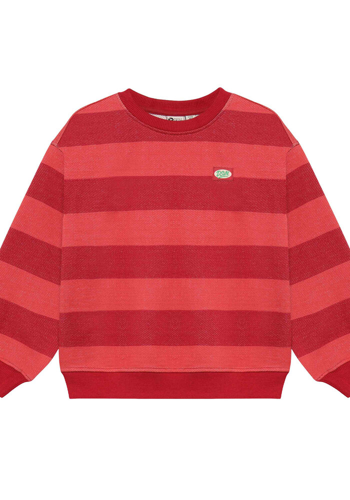 Daily Seven Oversized Sweater Big Stripe Rythmic Red