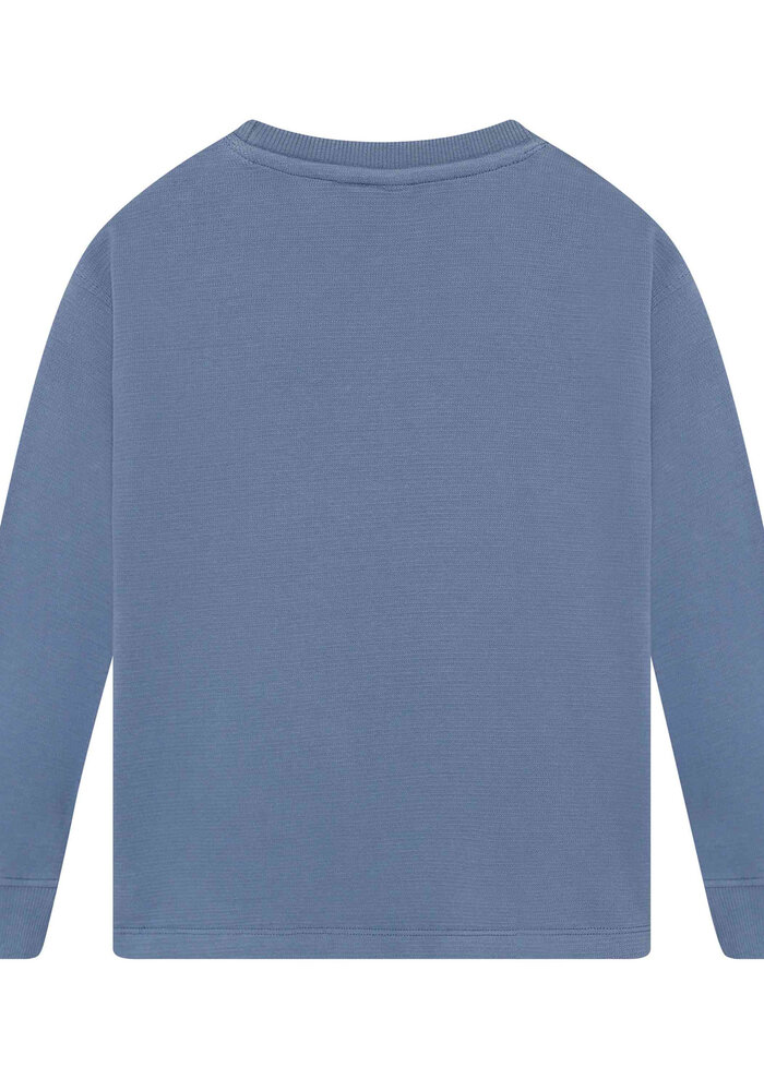 Daily Seven T-shirt Longsleeve Print Ash Blue