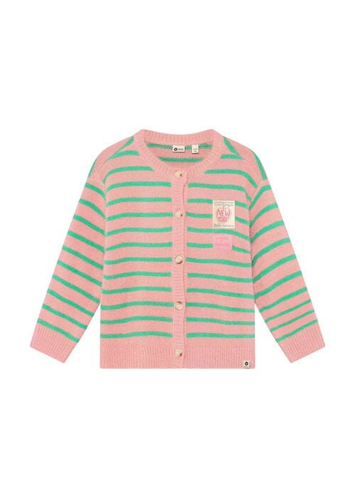 Daily seven Daily Seven Knitwear Striped Cargdigan Lilas