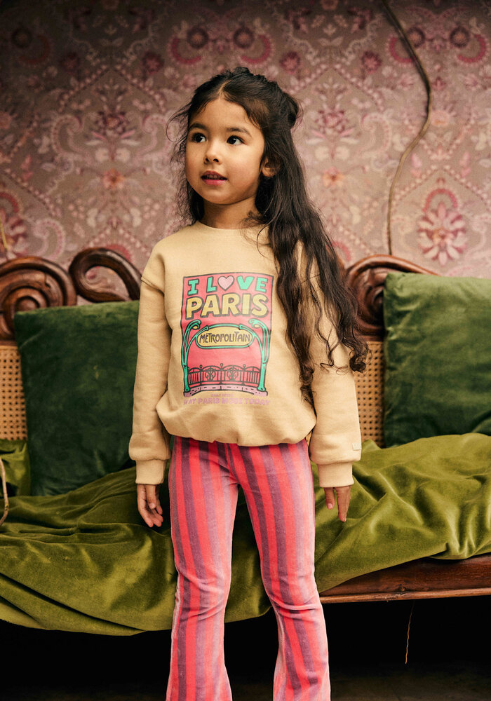 Daily Seven Flared Legging Small Stripe Desert Rose