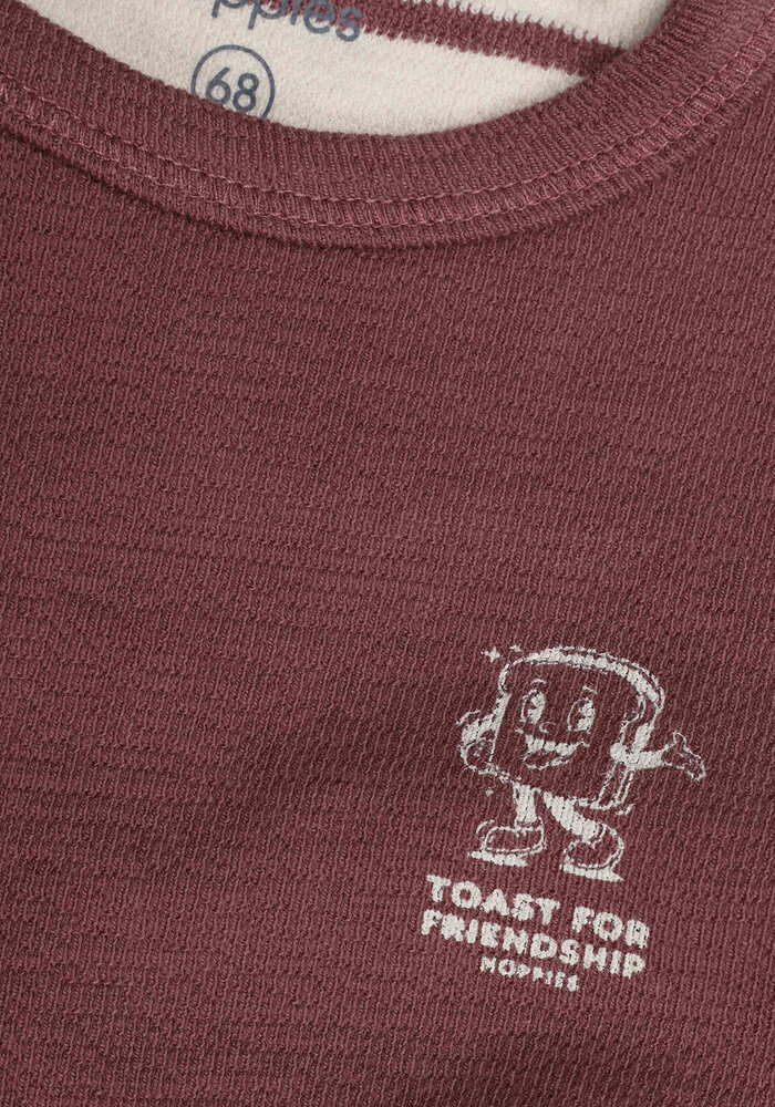 Noppies Tee LS Baked Cherry