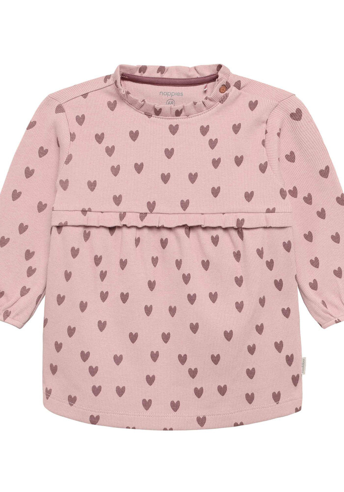 Noppies Dress LS AOP Adobe Rose