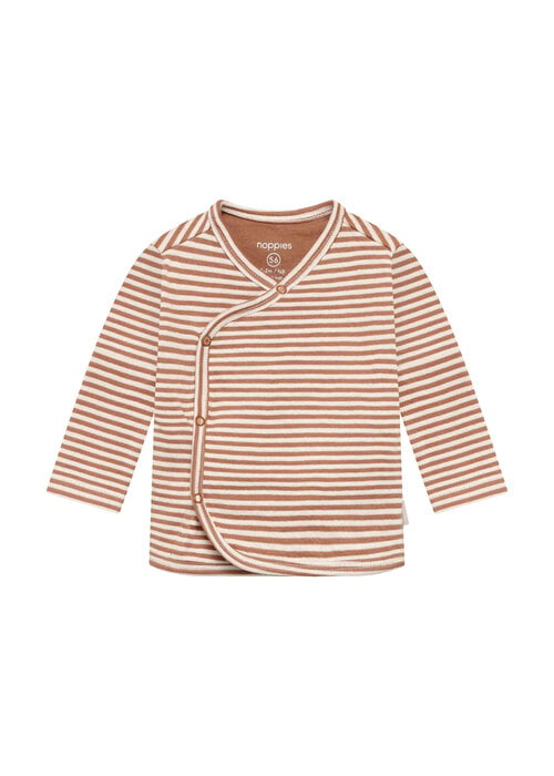 Noppies Noppies Tee LS stripe Mocha Mousse