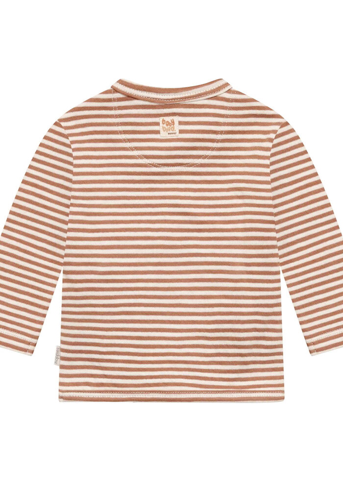Noppies Tee LS stripe Mocha Mousse