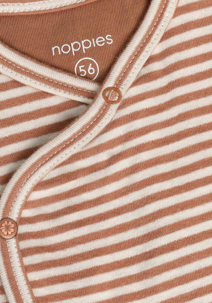 Noppies Tee LS stripe Mocha Mousse