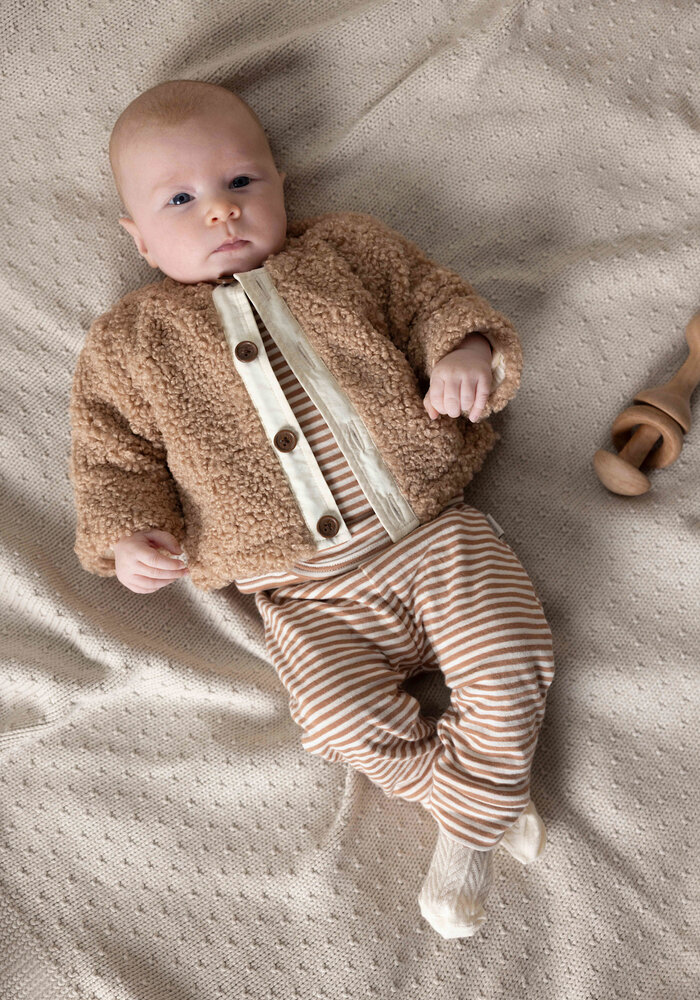 Noppies Pants loose fit stripe Mocha Mousse