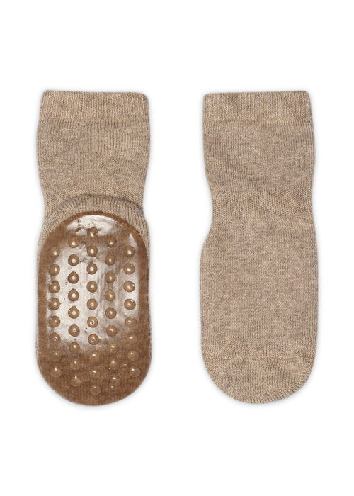 MP Denmark MP Denmark Cotton socks - anti-slip Light Brown Melange