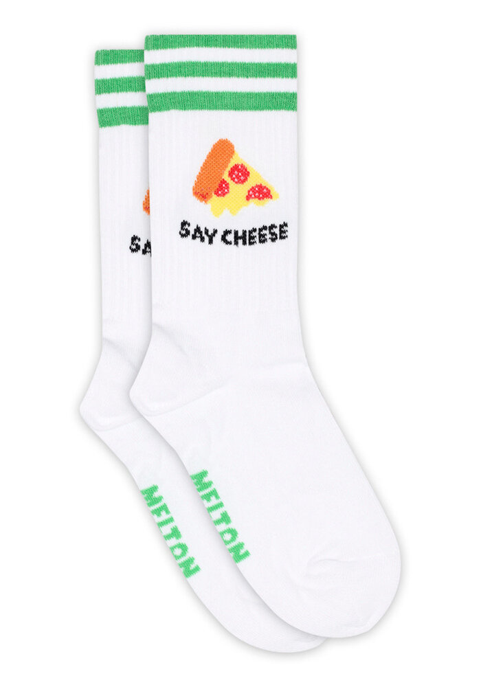MP Denmark Pizza socks White