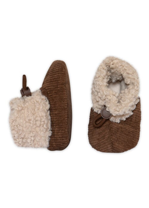 MP Denmark MP Denmark Fluffy baby textile slippers Brown