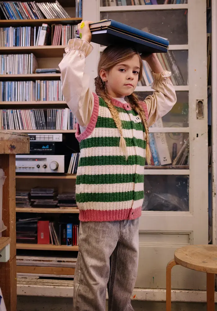 Sproet & Sprout Knitted vest stripes