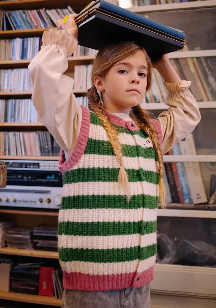 Sproet & Sprout Knitted vest stripes