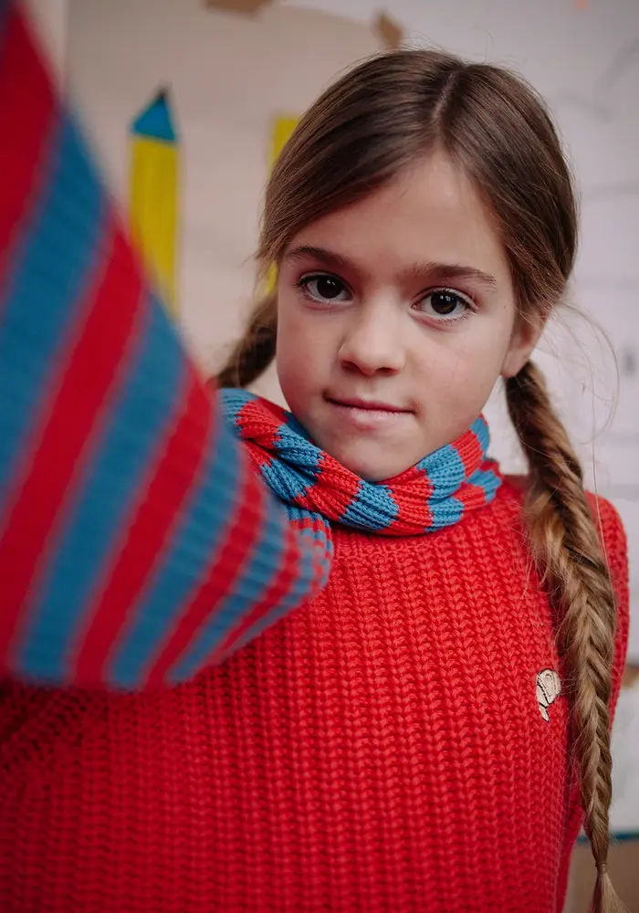 Sproet & Sprout Sweater cable knit red
