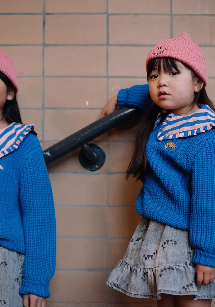 Sproet & Sprout Sweater cable knit blue