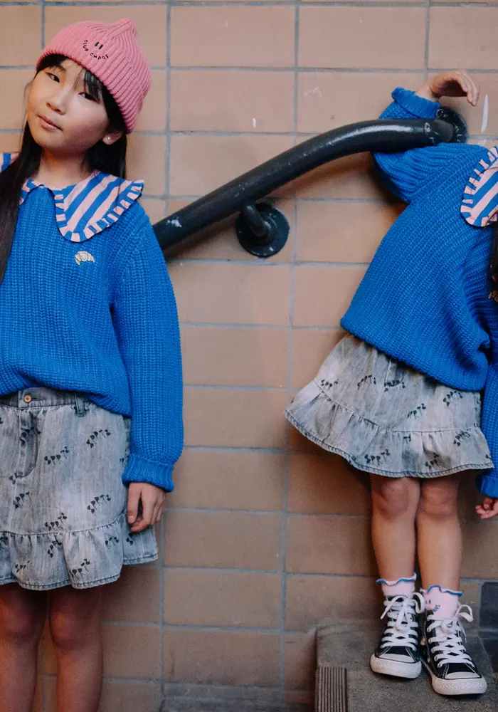 Sproet & Sprout Sweater cable knit blue
