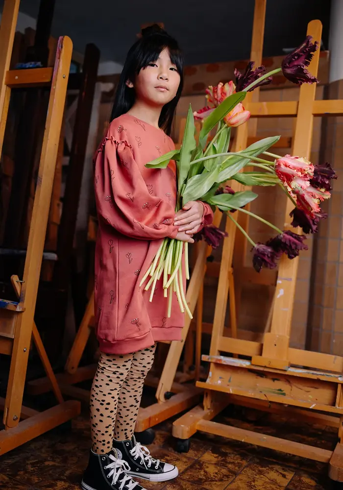 Sproet & Sprout Loose dress tullips print