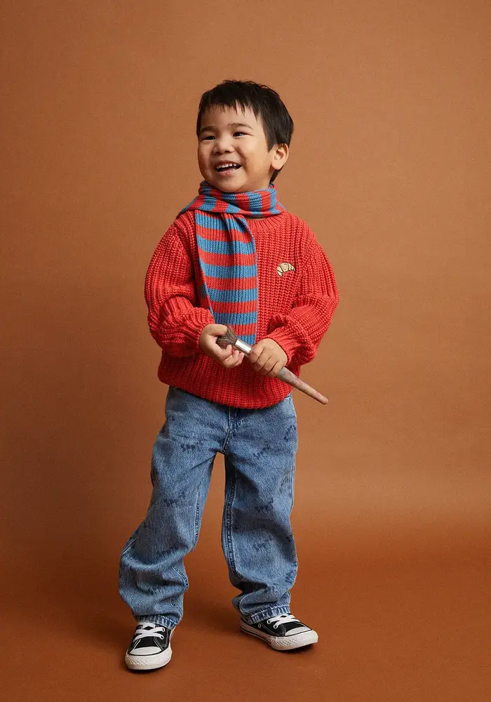 Sproet & Sprout Sweater cable knit red