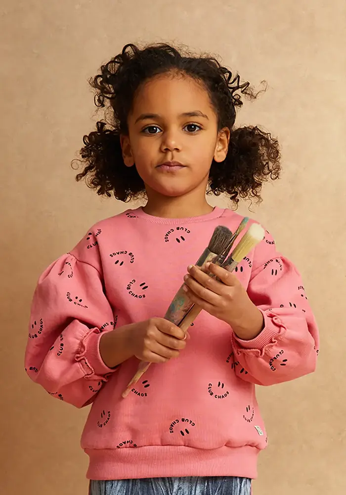 Sproet & Sprout Sweatshirt Club Chaos print pink