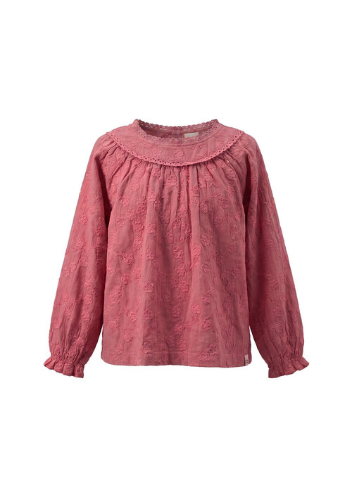 Your Wishes Your Wishes Broderie | Raglan Shirt Rose Wine