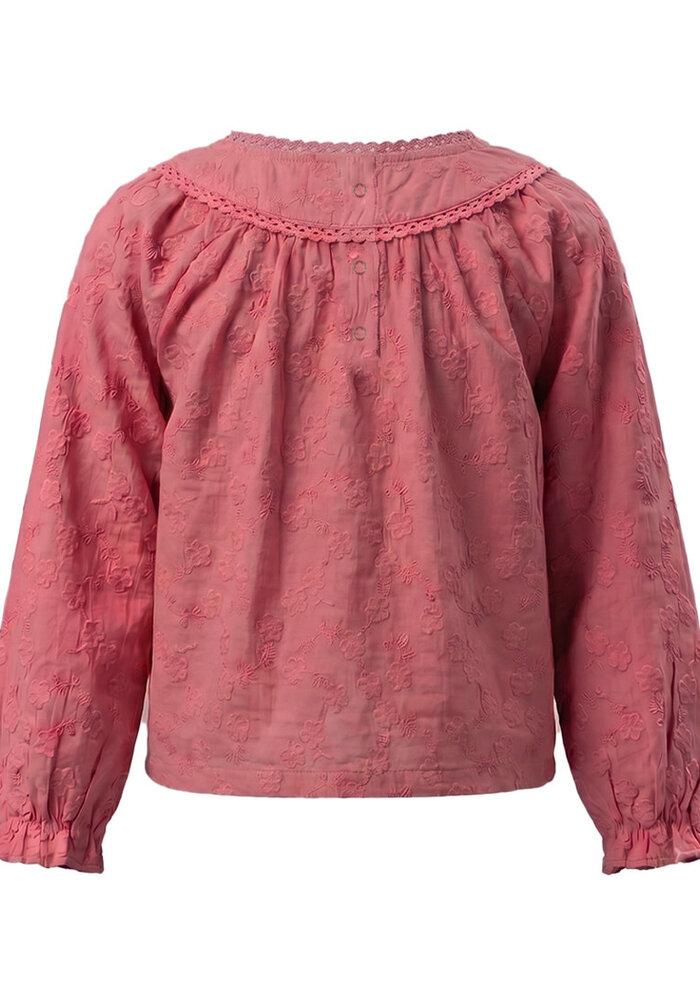 Your Wishes Broderie | Raglan Shirt Rose Wine