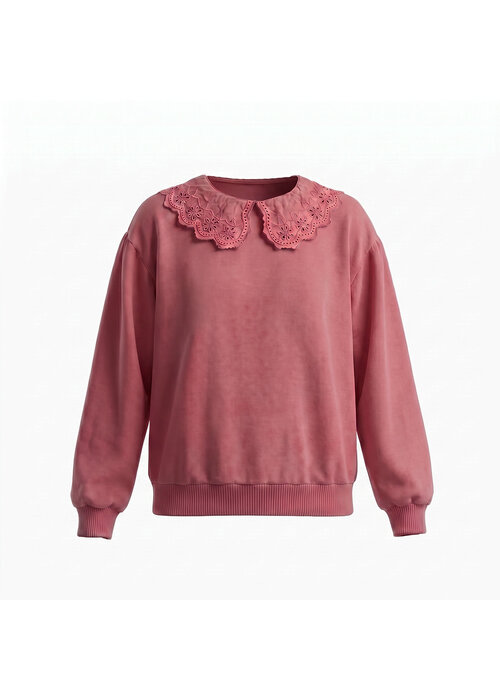 Your Wishes Your Wishes French Knit | Collar Sweater Rose Wine