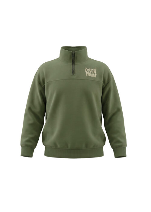 Your Wishes Your Wishes Solid | Collar Sweater Olivine