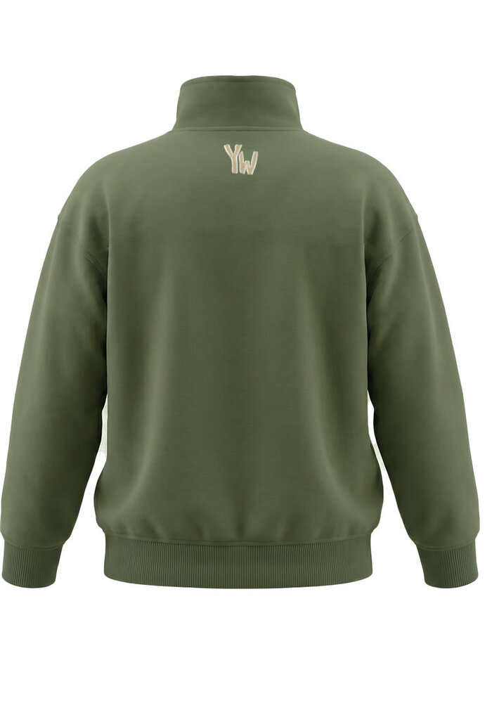 Your Wishes Solid | Collar Sweater Olivine