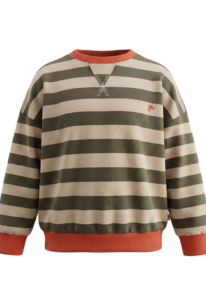 Your Wishes Stripe French Knit | Sweater Olivine