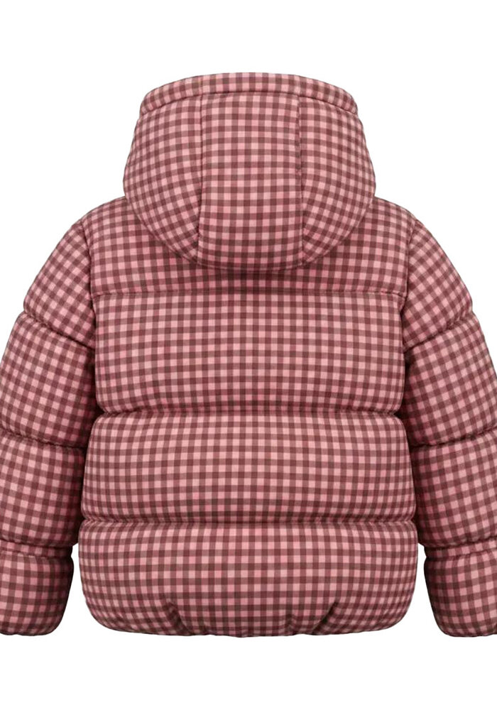 Your Wishes Gingham | Tie Puffer Coat Multicolor