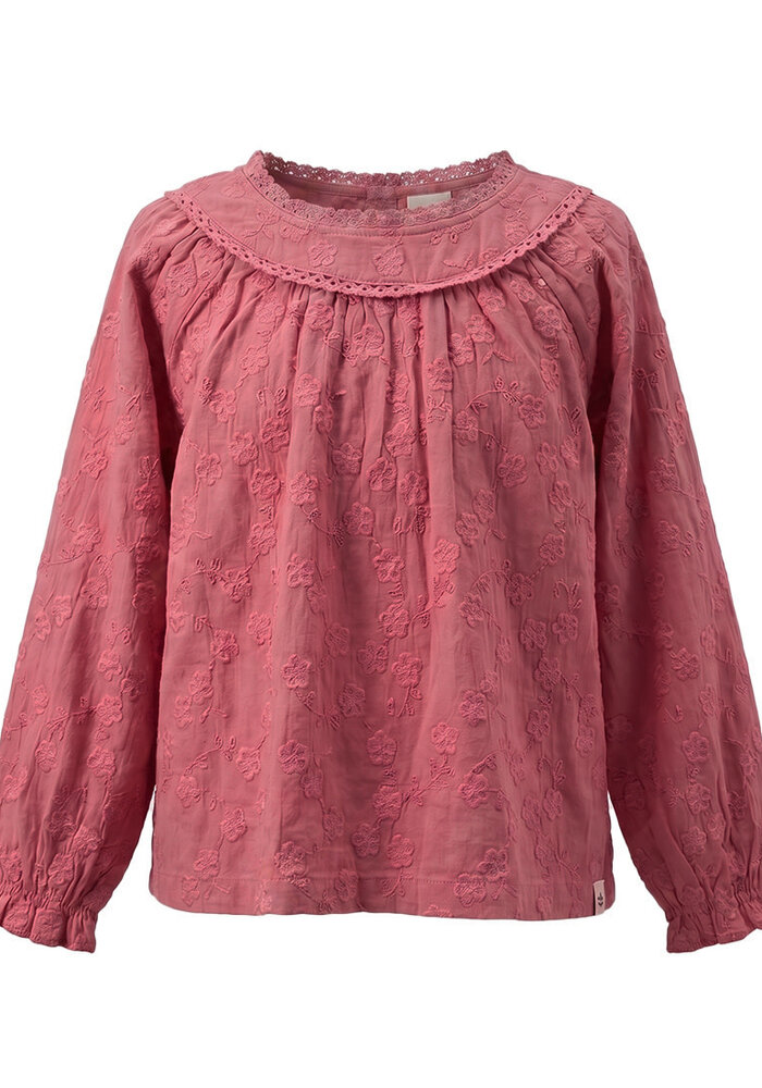 Your Wishes Broderie | Raglan Shirt Rose Wine