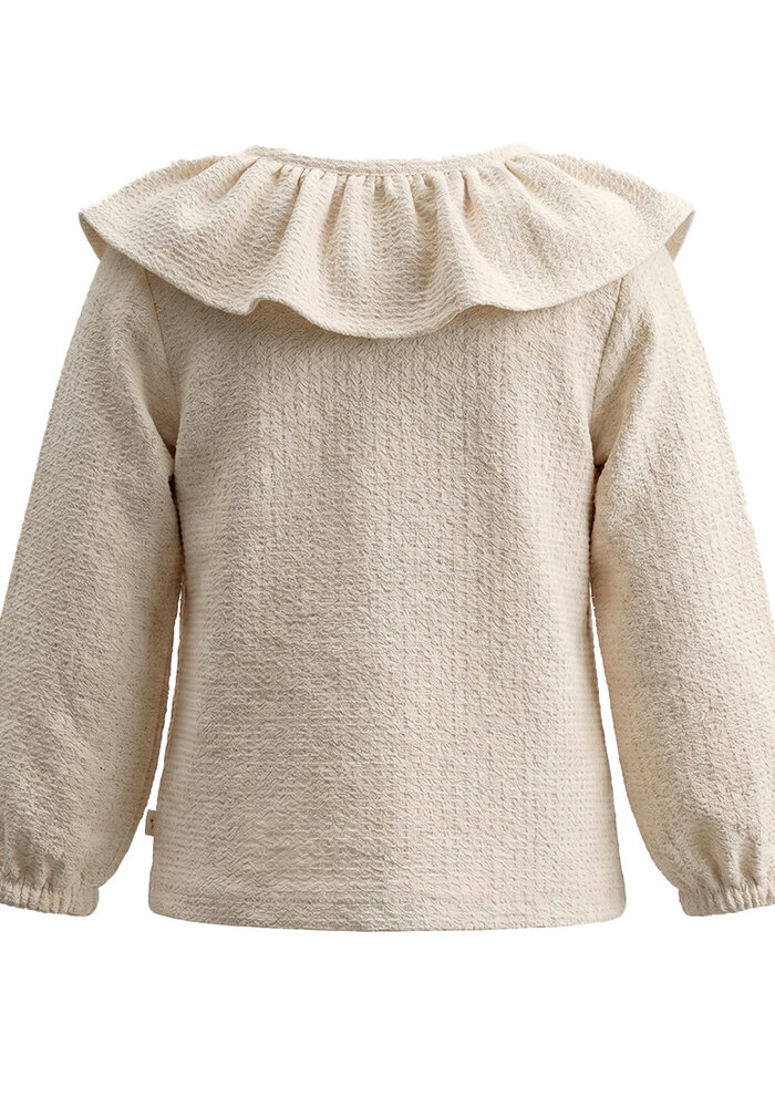 Your Wishes Mini Jacquard | Ruffle Collar Longsleeve White Swan