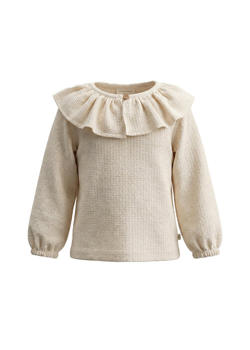 Your Wishes Your Wishes Mini Jacquard | Ruffle Collar Longsleeve White Swan
