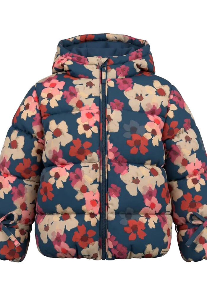 Your Wishes Floating Daisy | Tie Puffer Coat Insignia Blue