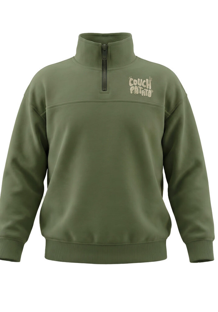 Your Wishes Solid | Collar Sweater Olivine