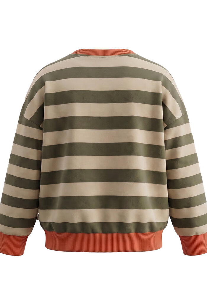 Your Wishes Stripe French Knit | Sweater Olivine