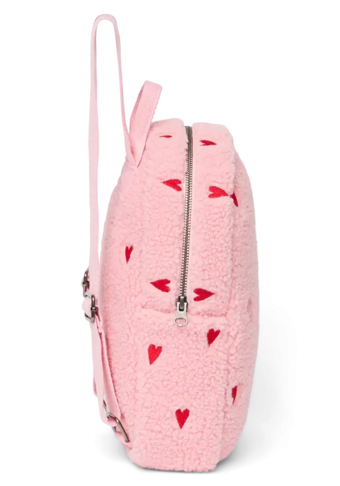 Studio Noos Back Pack Mini Teddy Hearts Light Pink