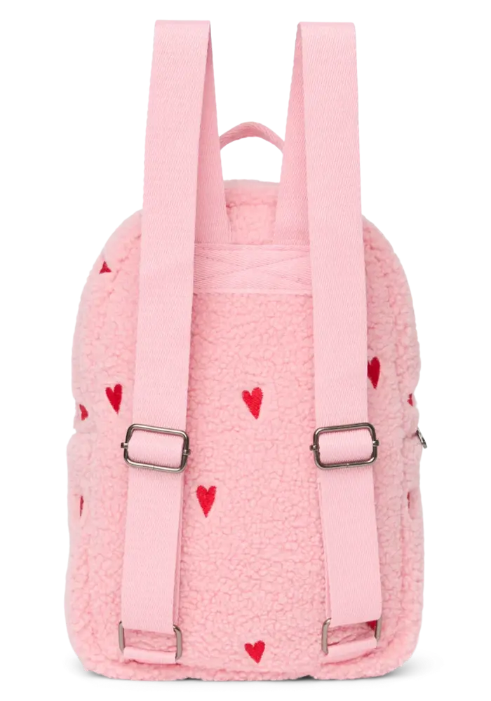 Studio Noos Back Pack Mini Teddy Hearts Light Pink